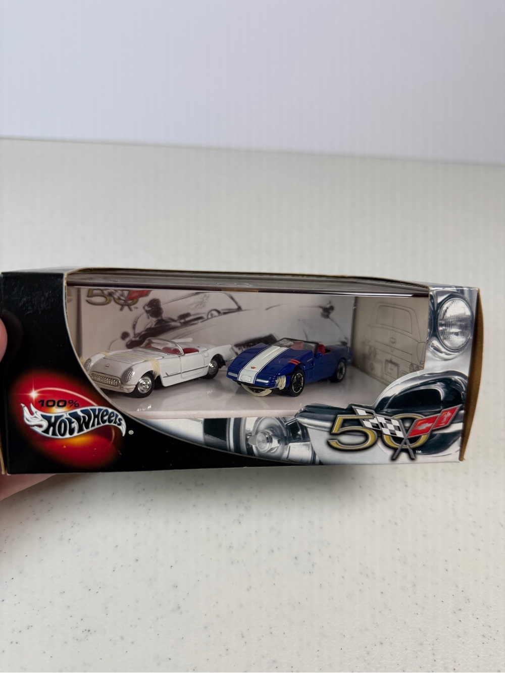 Hot Wheels 100% Corvette 50th Anniversary Diecast Set 1953 & 1996 Boxed